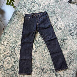 Nudie Slim Fit Dark Wash Selvedge Jeans Size 31/34